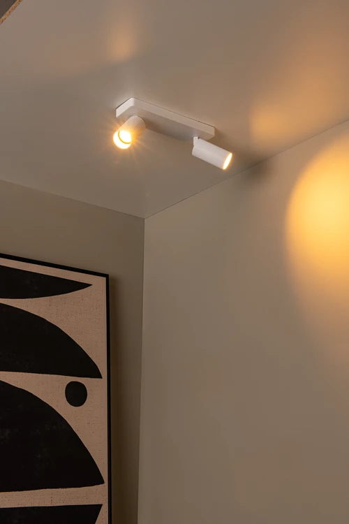 Lucide CLUBS - Spot plafond - 2xGU10 - Blanc - ambiance 1